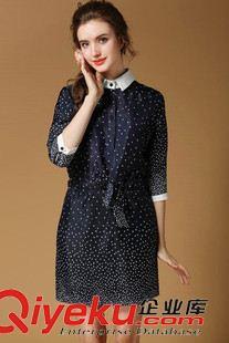 春夏款連衣裙 2507# 優(yōu)雅OL雪紡波點修身之選